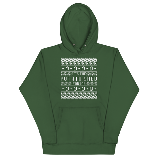 It's The Potato Shed For Me White Unisex Hoodie
